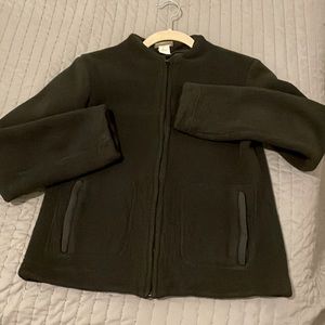 Charcoal gray fleece jacket by J Crew